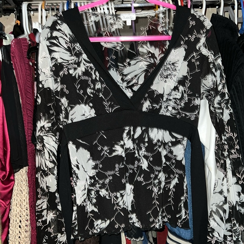 Charlotte Russe mesh long sleeve